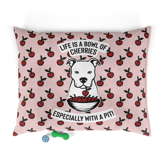Life Is A Bowl of Cherries Pet Bed (Pink)