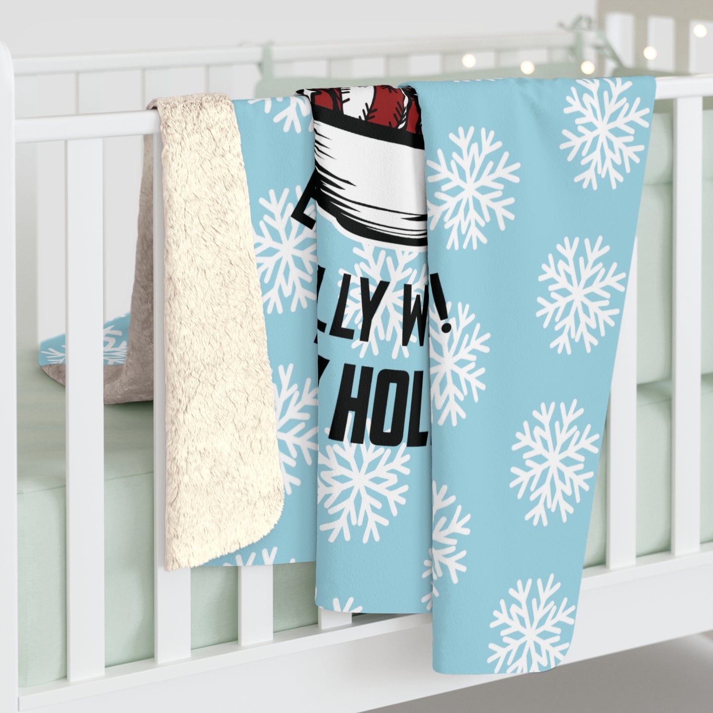 Holiday Pitbull Sherpa Fleece Blanket