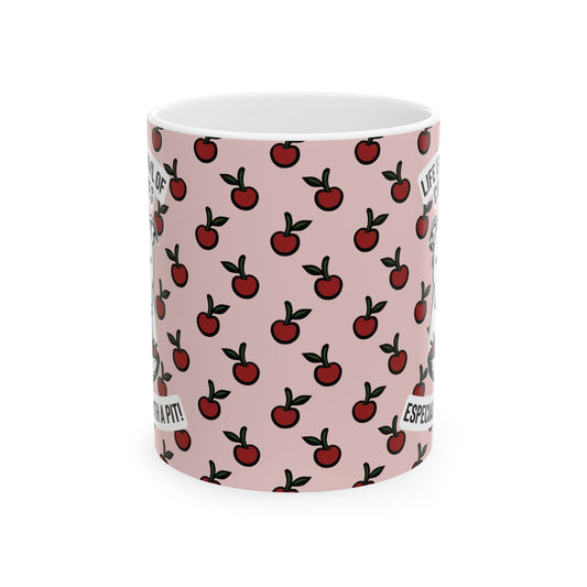 Life is a Bowl of Cherries All Over Print 11oz Ceramic Mug
