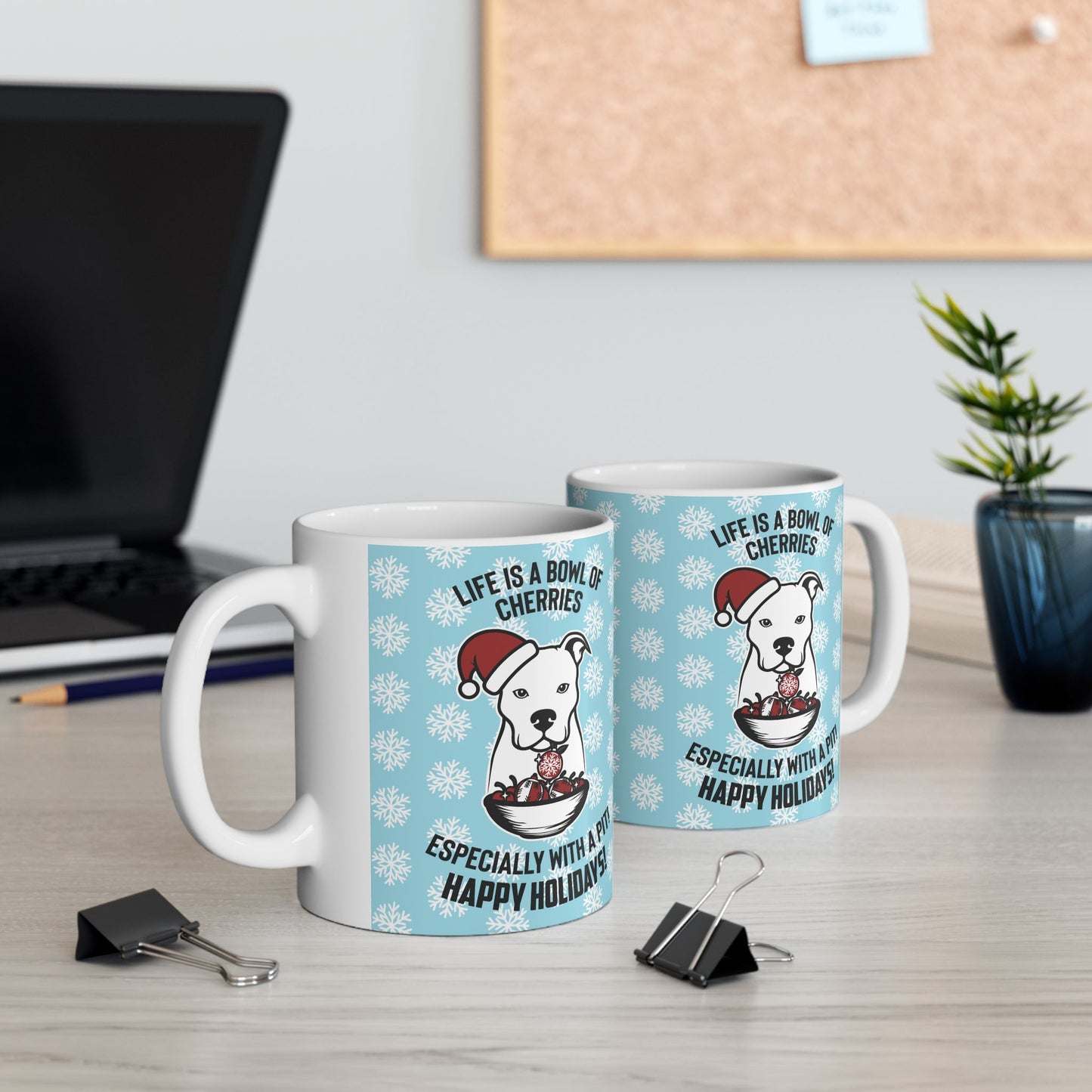 Holiday Pitbull 11oz Ceramic Mug