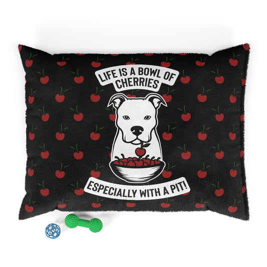 Life Is A Bowl of Cherries Pet Bed (Black)