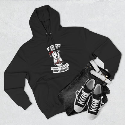 Holiday Pitbull Unisex Three-Panel Fleece Hoodie