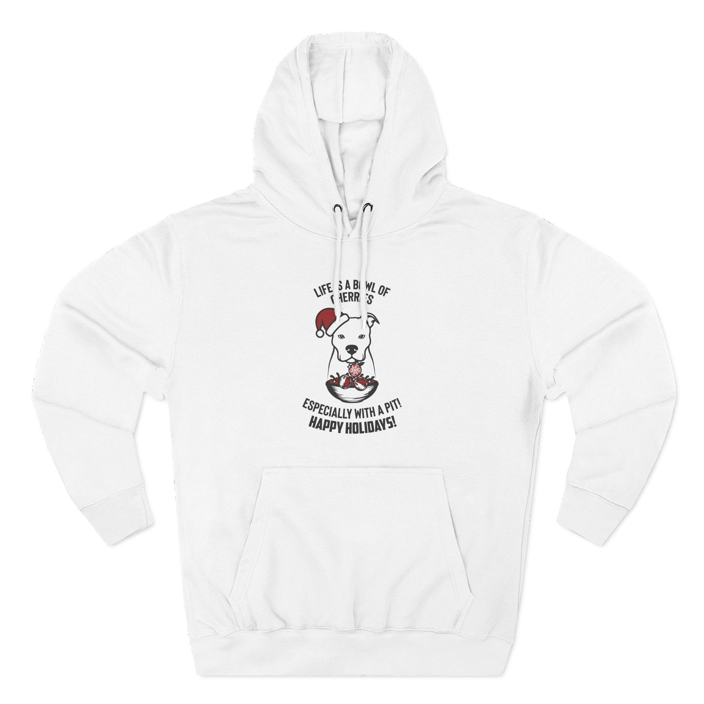 Holiday Pitbull Unisex Three-Panel Fleece Hoodie