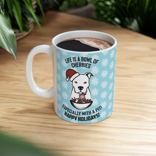 Holiday Pitbull 11oz Ceramic Mug