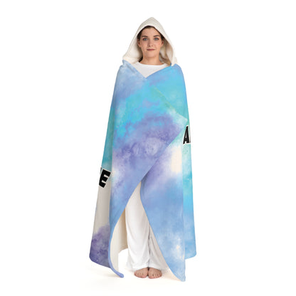 All Day Awesome Tie Dye Hooded Sherpa Fleece Blanket