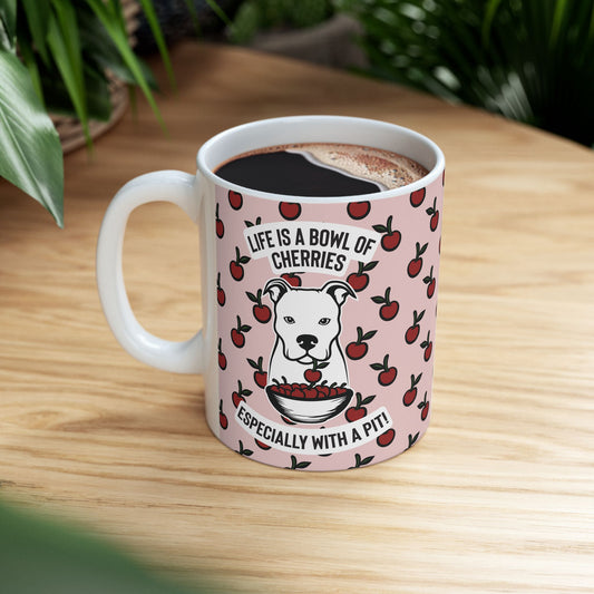 Life is a Bowl of Cherries All Over Print 11oz Ceramic Mug