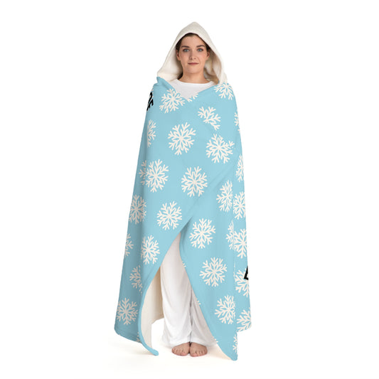 Holiday Pitbull Hooded Sherpa Fleece Blanket