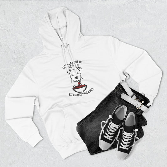Life Is A Bowl of Cherries Unisex Three-Panel Fleece Hoodie