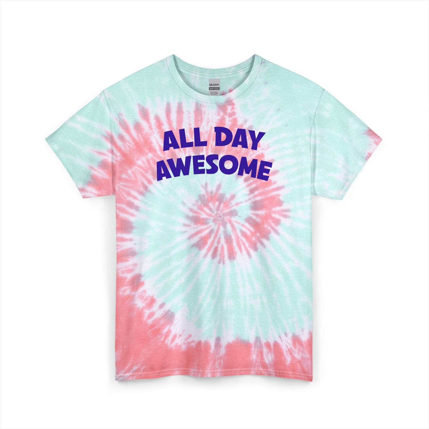 All Day Awesome Unisex Tie Dye Cotton Tee