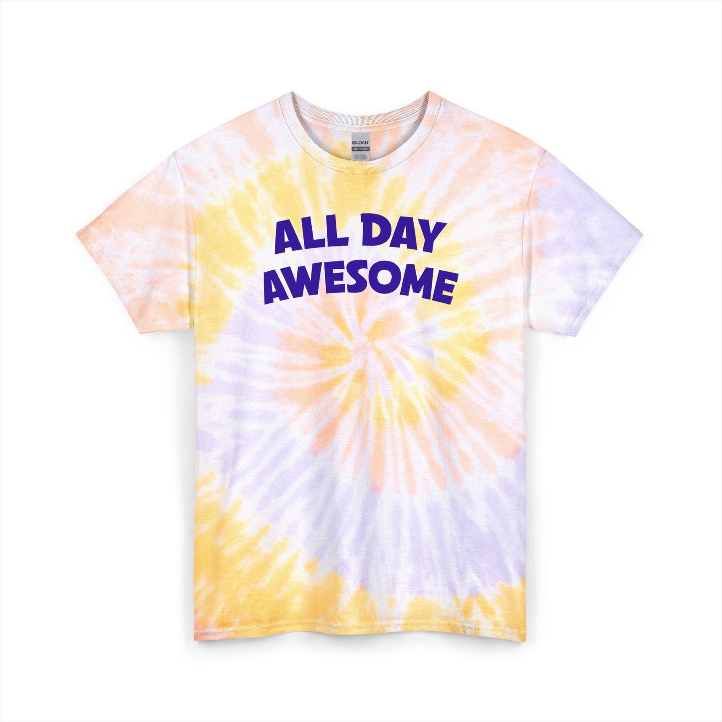 All Day Awesome Unisex Tie Dye Cotton Tee