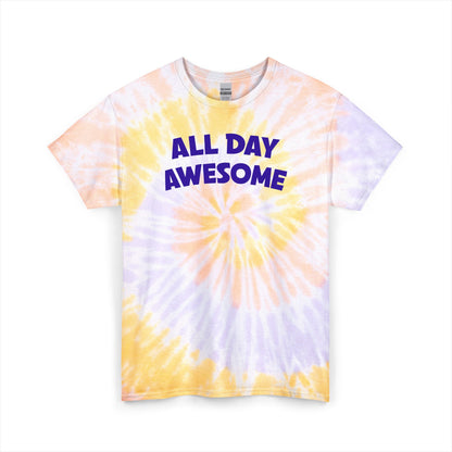 All Day Awesome Unisex Tie Dye Cotton Tee