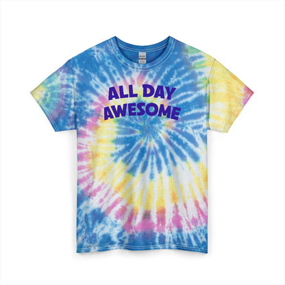 All Day Awesome Unisex Tie Dye Cotton Tee